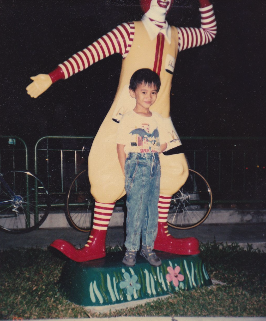 Fendy Lee as a young boy in Singapore
